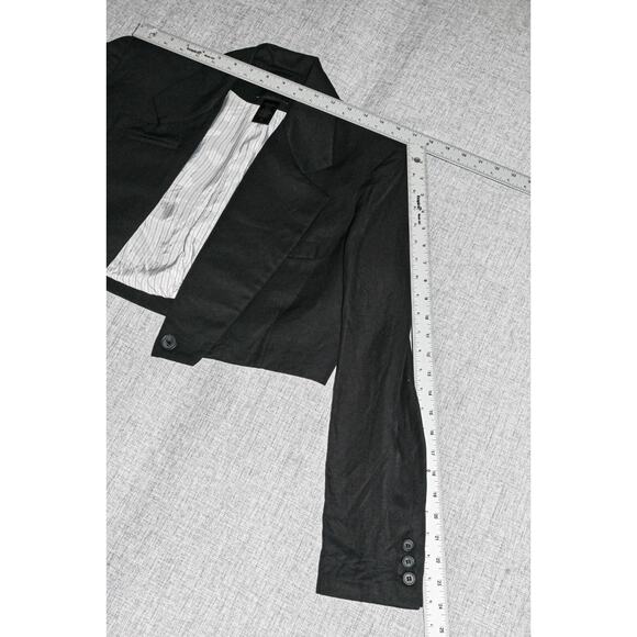 SMYTHE $695 Cut Off Blazer Tuxedo Black Size Small Oversized - Picture 11 of 11